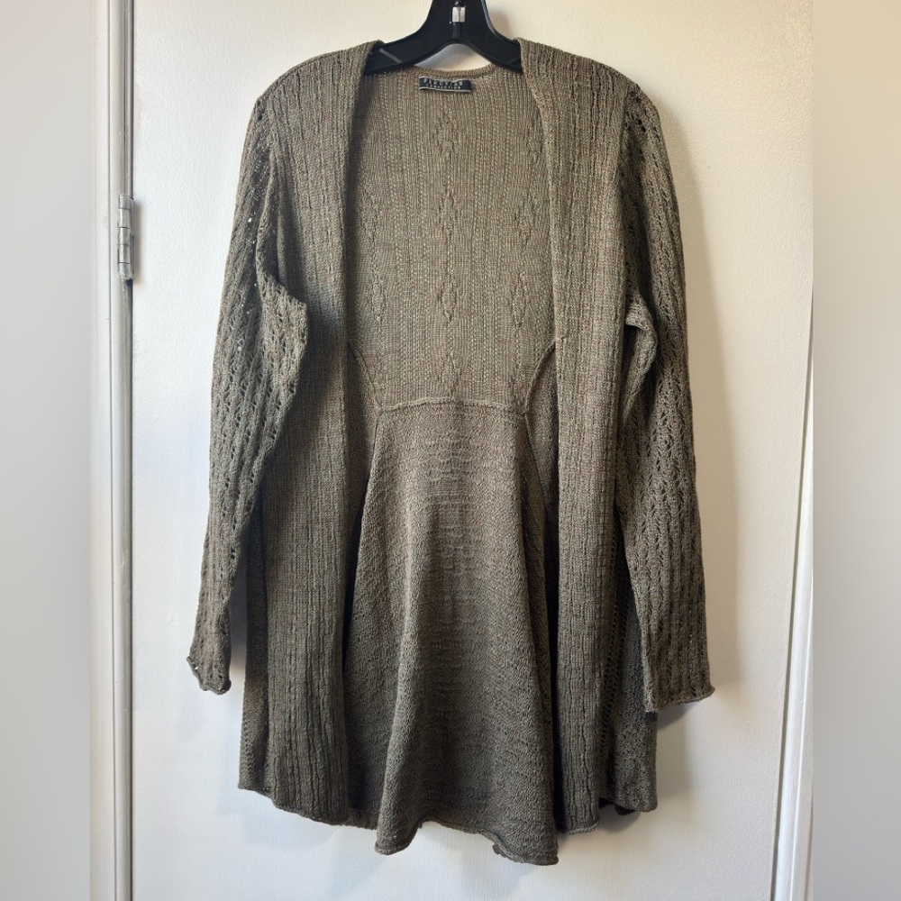 Peruvian Connection Women's Brown Sweater Cardigan Sz